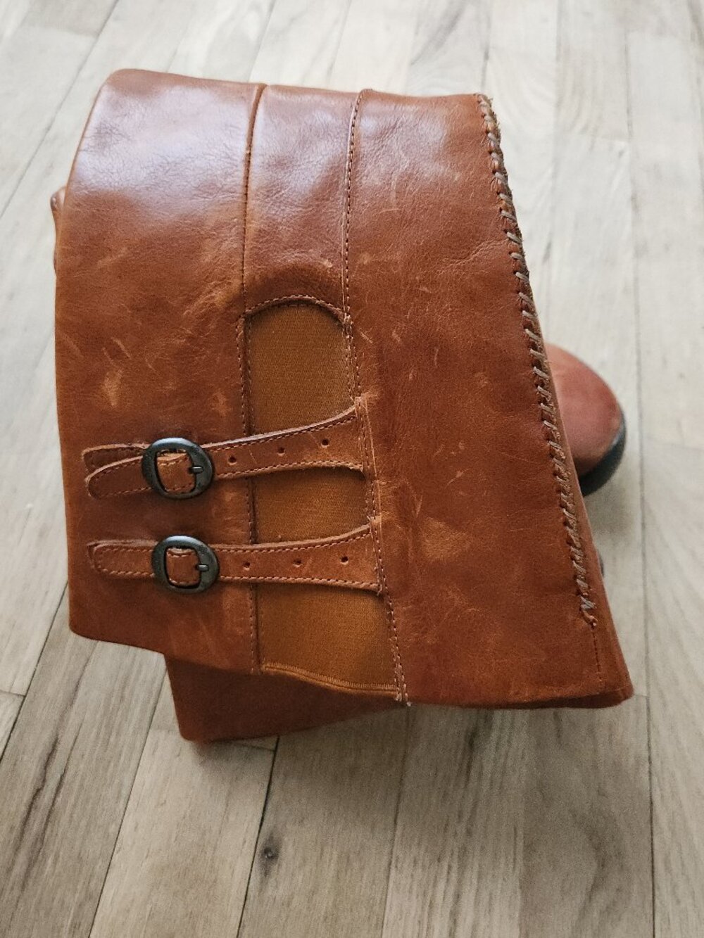 Keen Bern Baby Bern Brown Leather Tall Riding Boots with side buckles Size 9 - Picture 2 of 6